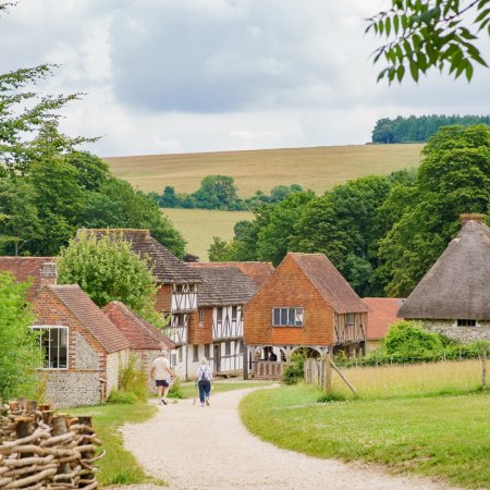 enjoy the Weald and Downland Open Air Museum on this luxury walking holiday in Sussex UK at the foot of the South Downs Way